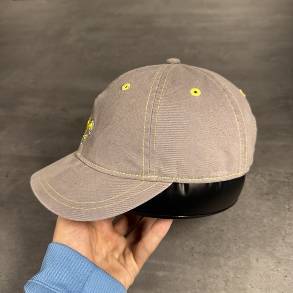 New Orleans Saints Hat Womens Gray‎ Baby Yellow Vintage 90s Y2K Short Brim Cute - Picture 3 of 7
